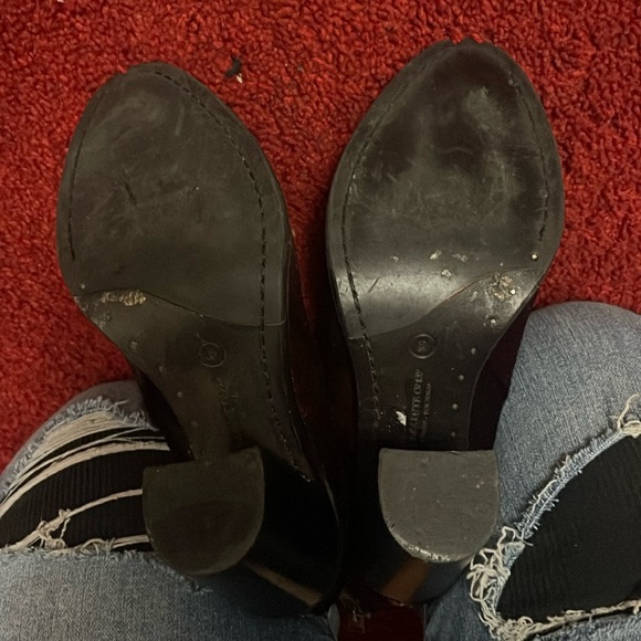 Allsaints gorgeous:  Oxblood Hessian calf hair  boot - Picture 5 of 9